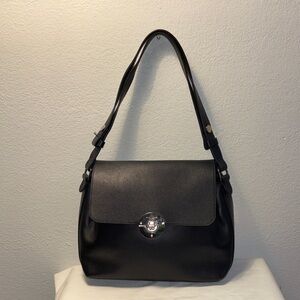 Henri Bendel Black Leather Shoulder Bag